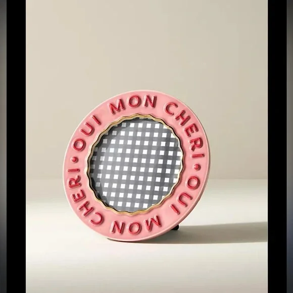 Anthropologie Claudette Text Stoneware Picture Frame - Picture 3 of 7